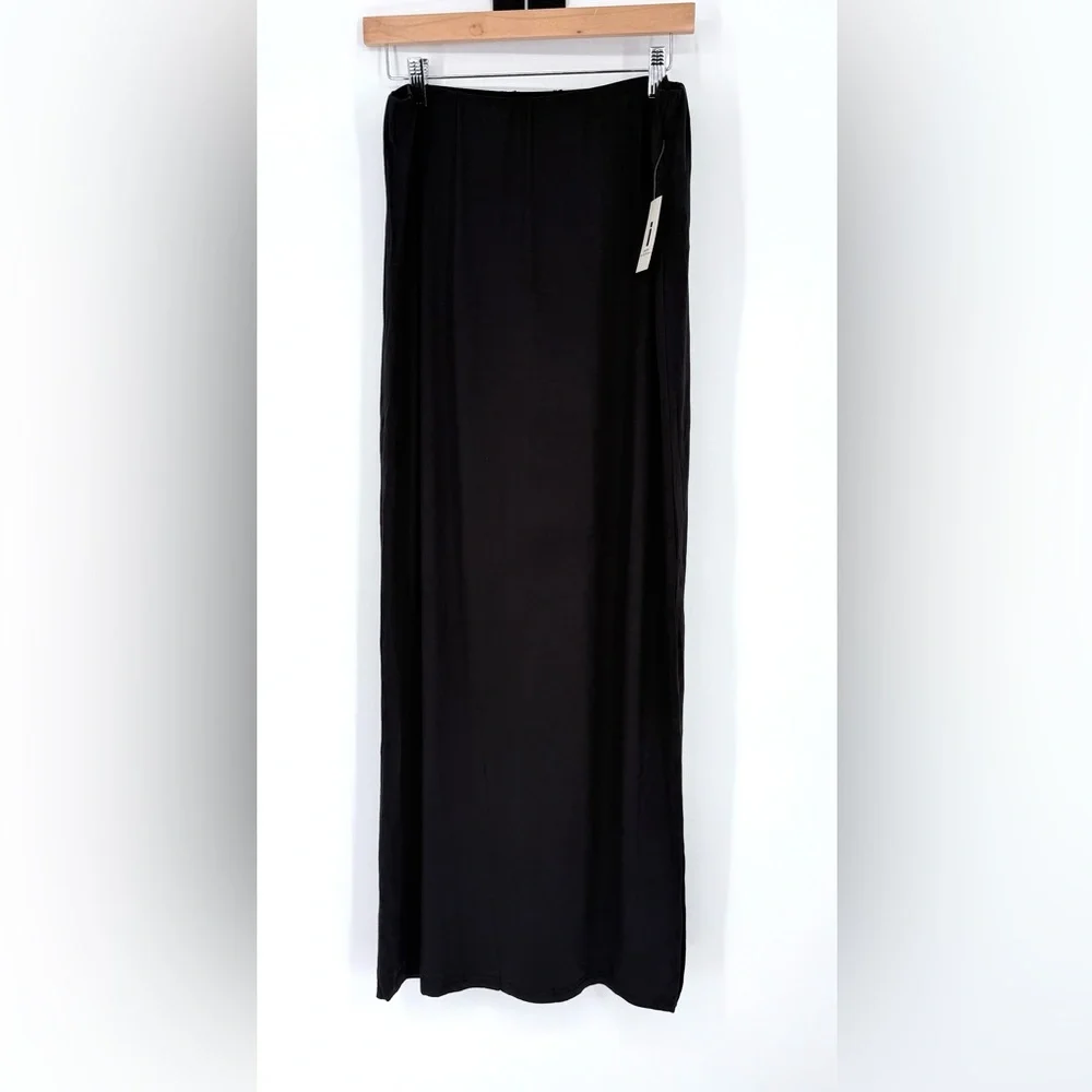 i Jeans by Buffalo Skirt NWT Black Maxi Madrid Basic Slit‎ Silky Bodycon Large